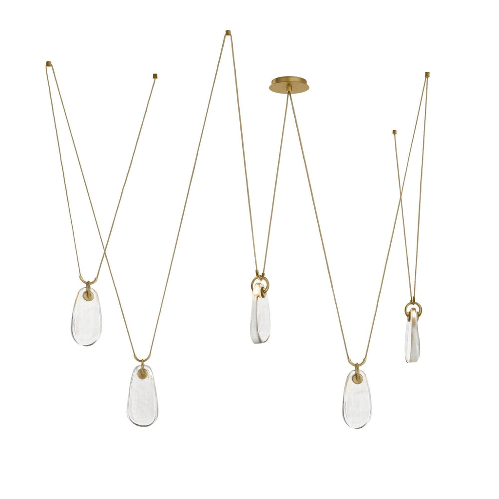 Sculptural Melt Chandelier – Gold — view 10