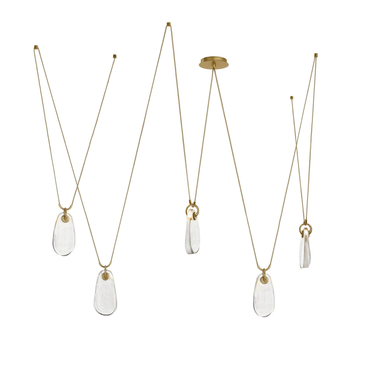 Sculptural Melt Chandelier – Gold — view 10