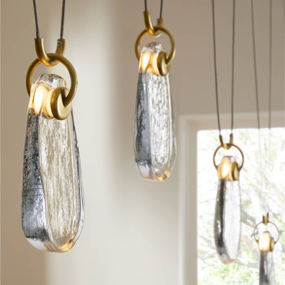 Sculptural Melt Chandelier – Gold — view 4