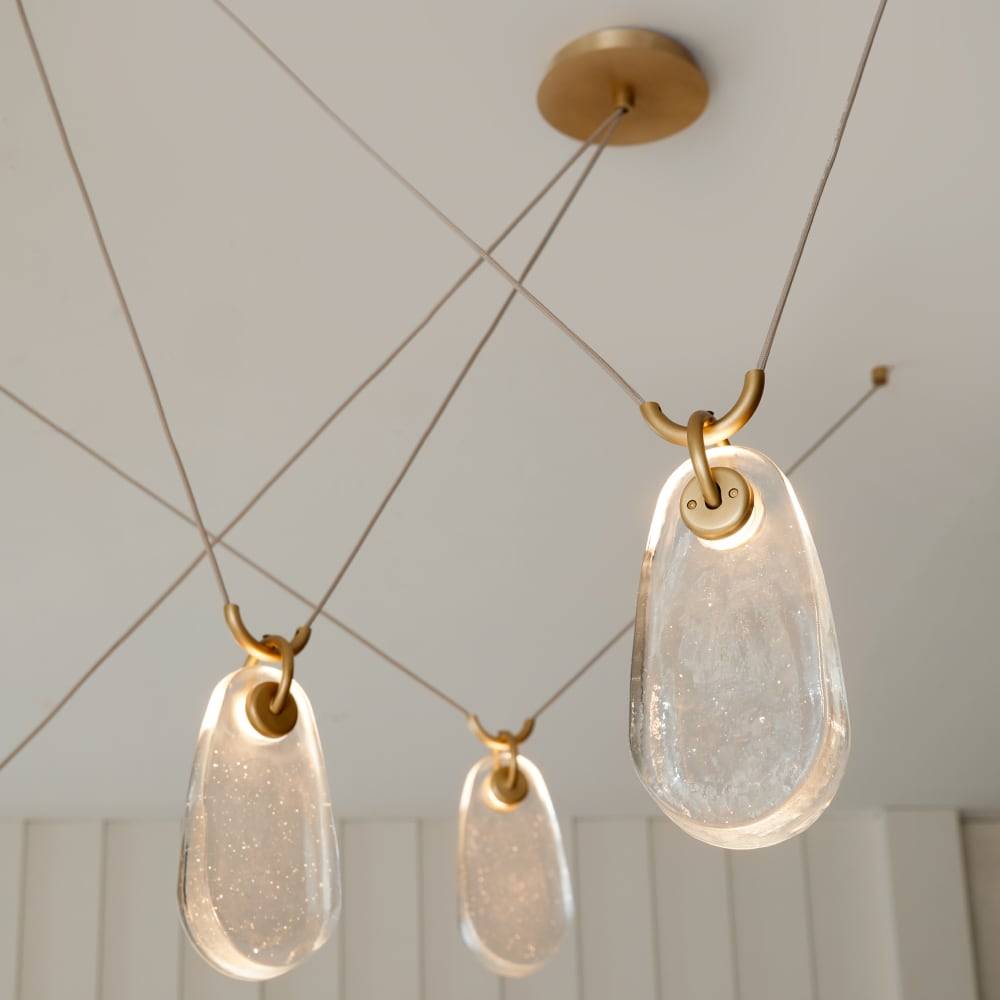 Sculptural Melt Chandelier – Gold — view 8