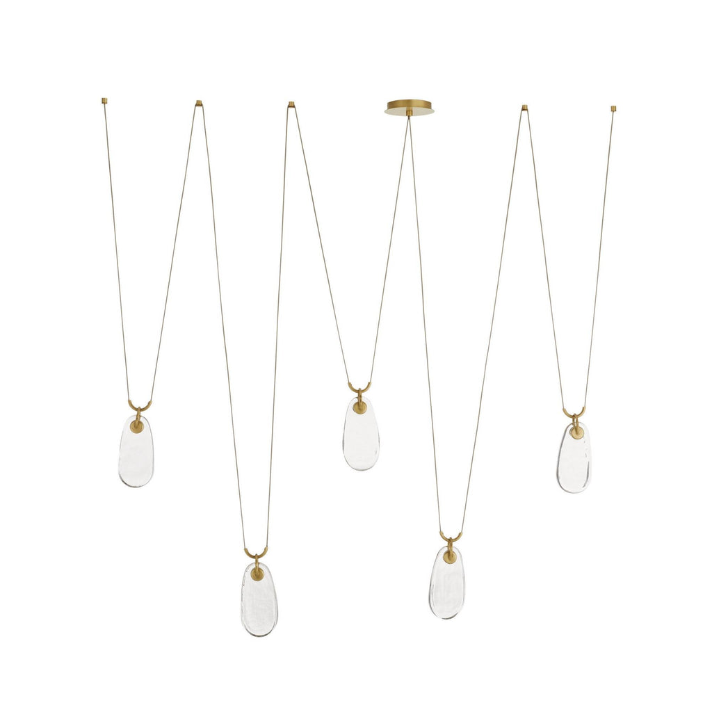 Sculptural Melt Chandelier – Gold — view 9