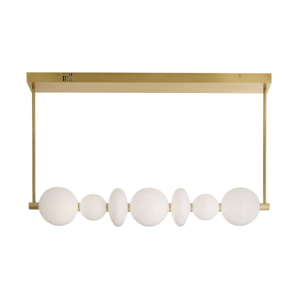 Sculptural Raphael Linear Chandelier – White — view 1