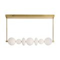 Sculptural Raphael Linear Chandelier – White — view 1