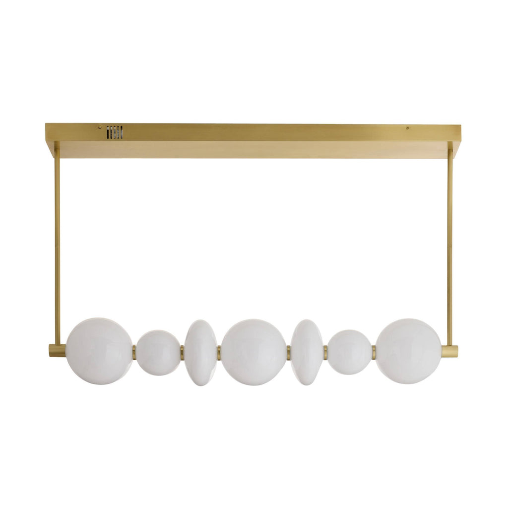 Sculptural Raphael Linear Chandelier – White — view 4