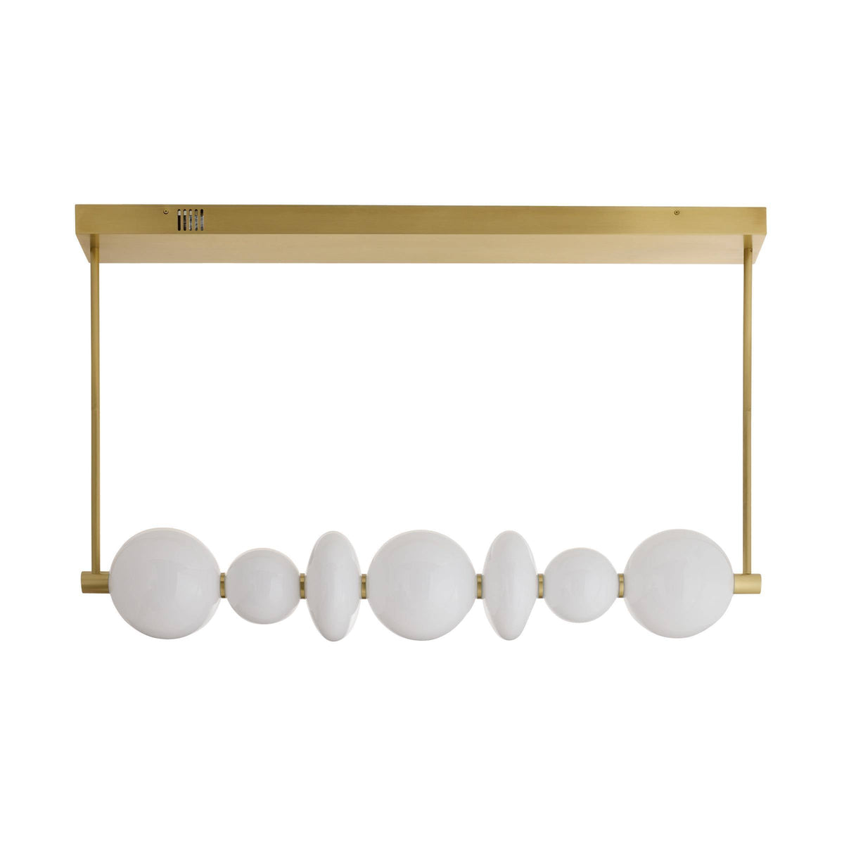 Sculptural Raphael Linear Chandelier – White — view 4