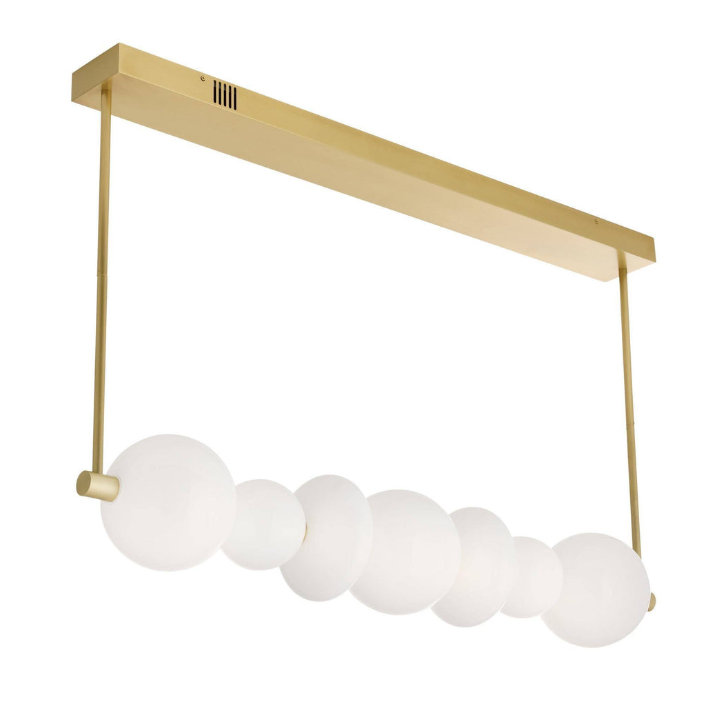 Sculptural Raphael Linear Chandelier – White — view 5