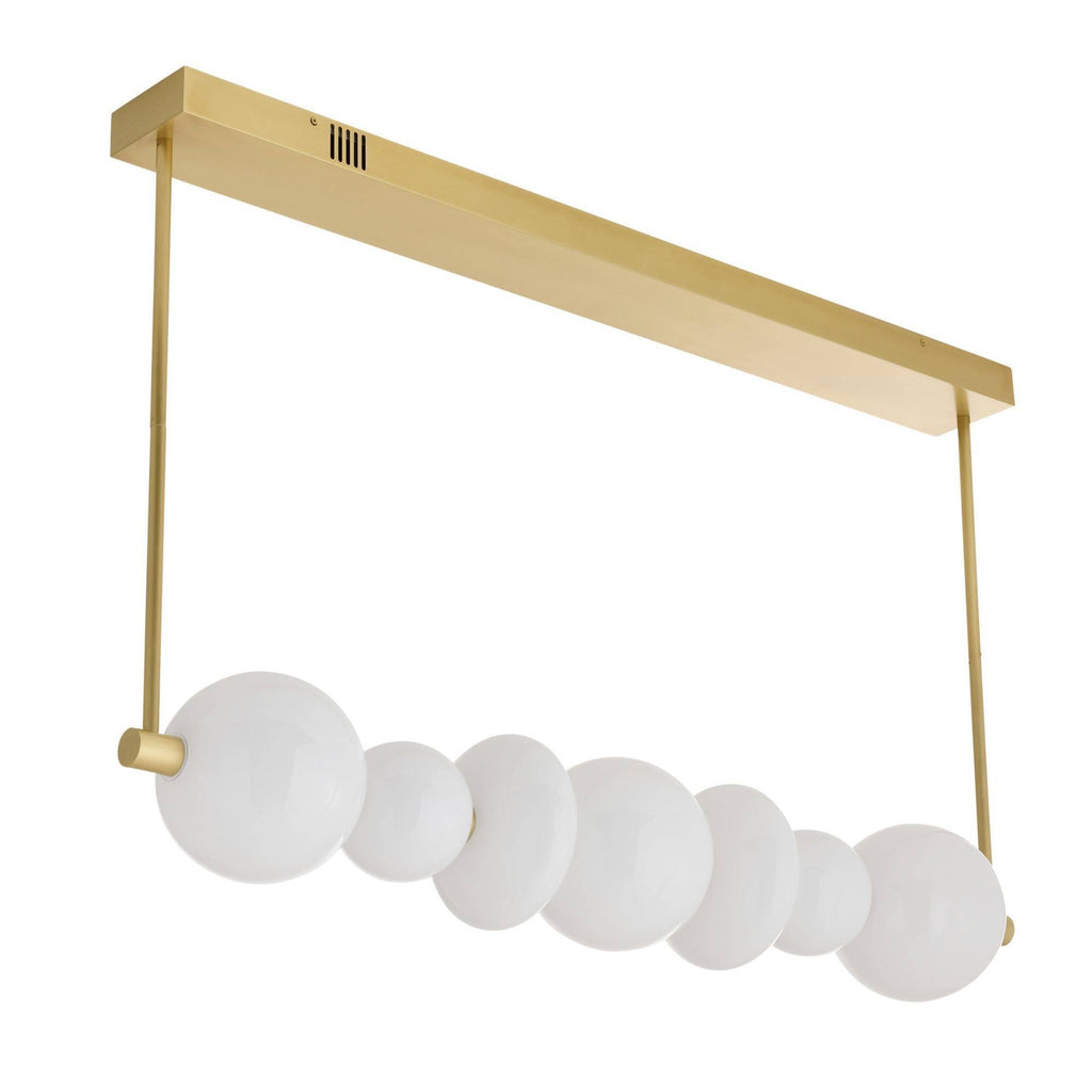 Sculptural Raphael Linear Chandelier – White — view 6