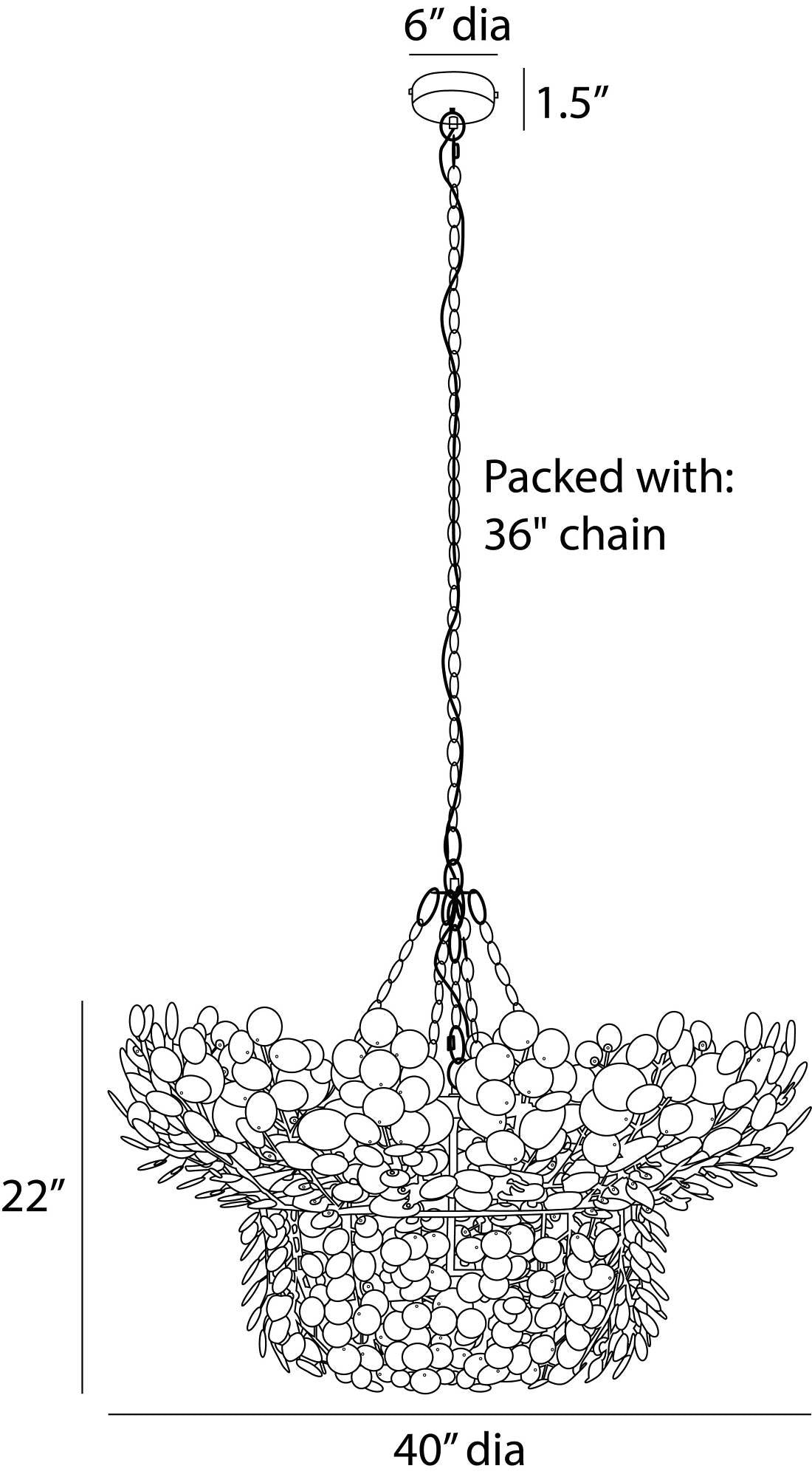 Heritage Bilal Chandelier – White — view 13
