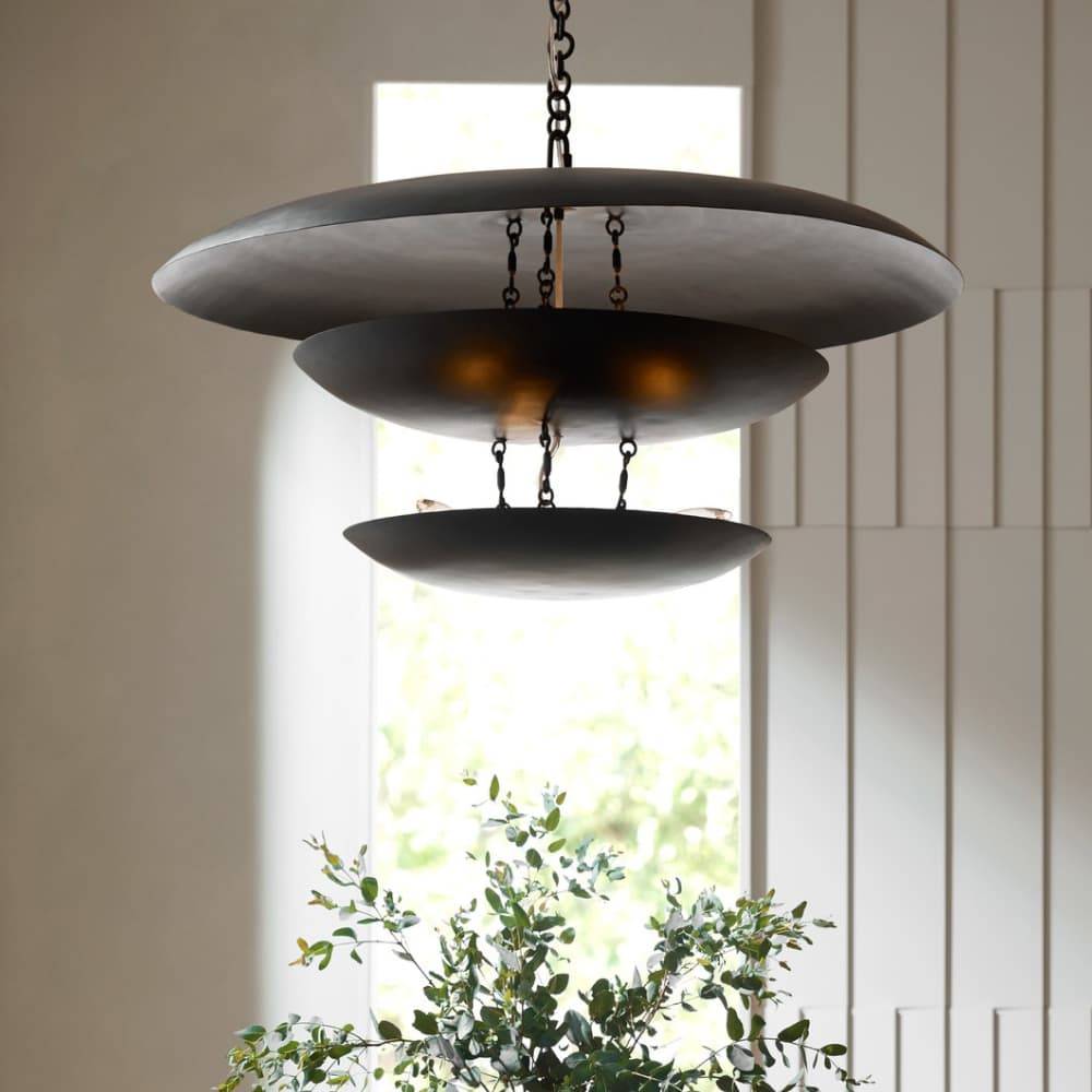 Sculptural Florko Chandelier – Black — view 2