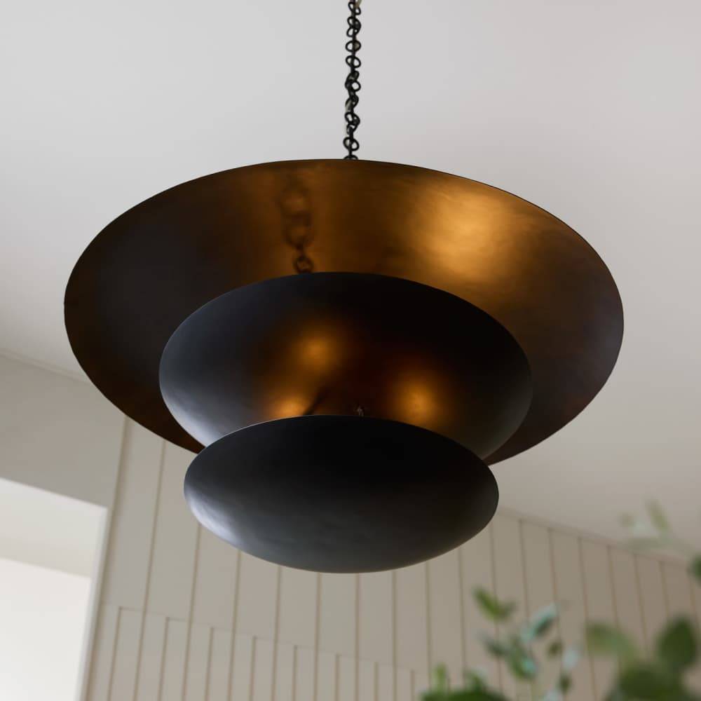 Sculptural Florko Chandelier – Black — view 3