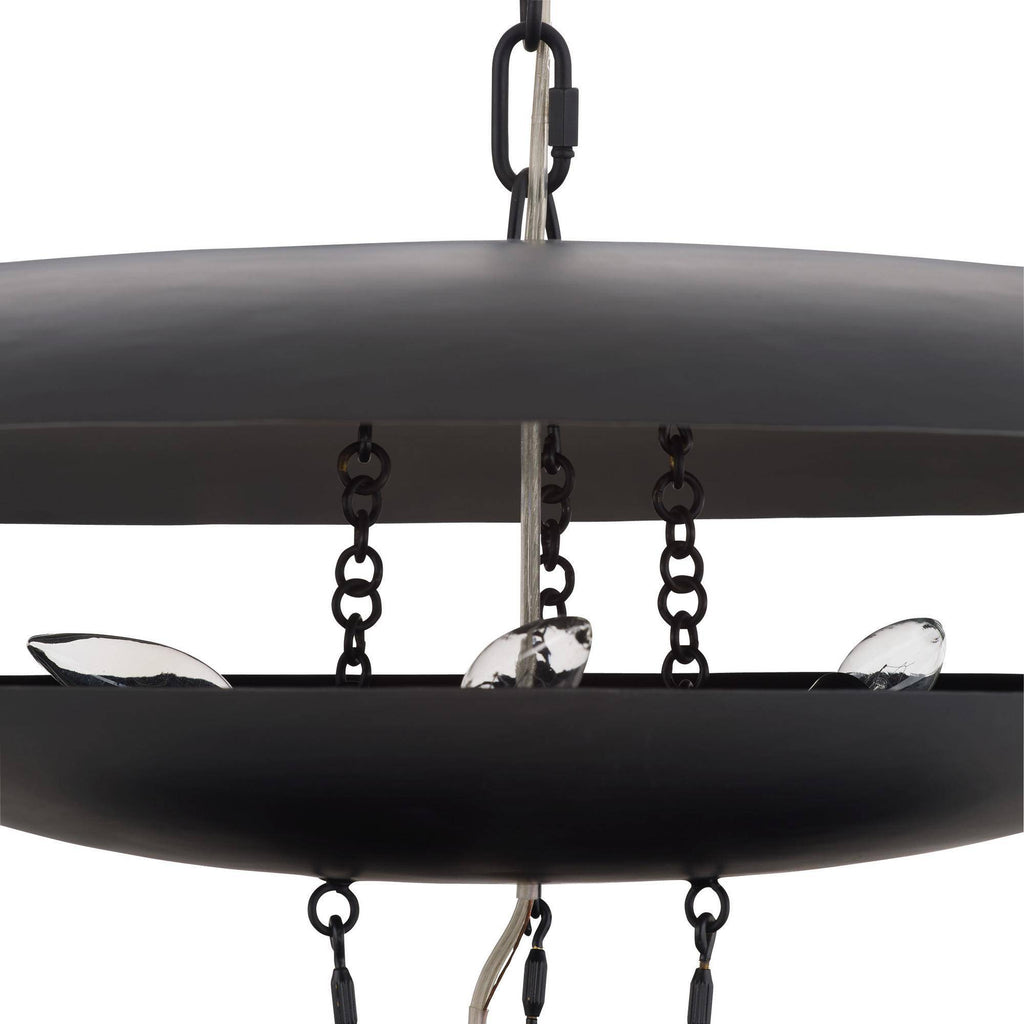 Sculptural Florko Chandelier – Black — view 8