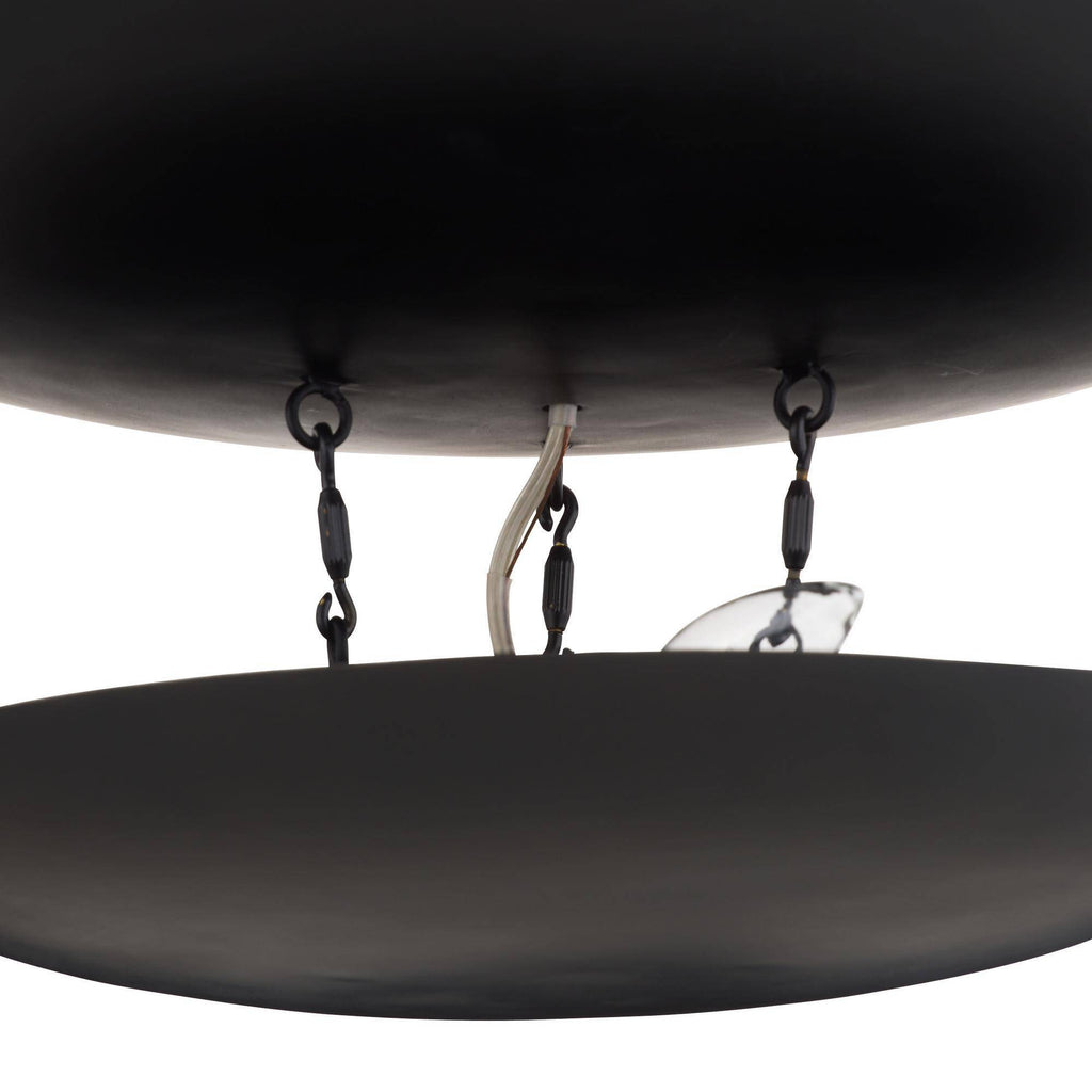 Sculptural Florko Chandelier – Black — view 9