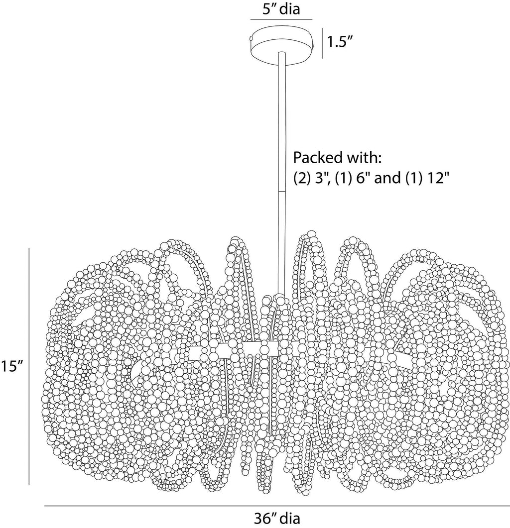 Sculptural Keely Chandelier — view 13