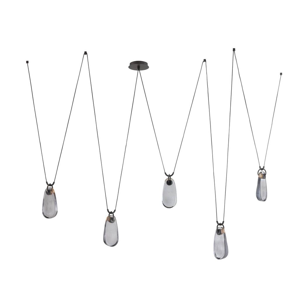 Sculptural Melt Chandelier – Gray — view 1