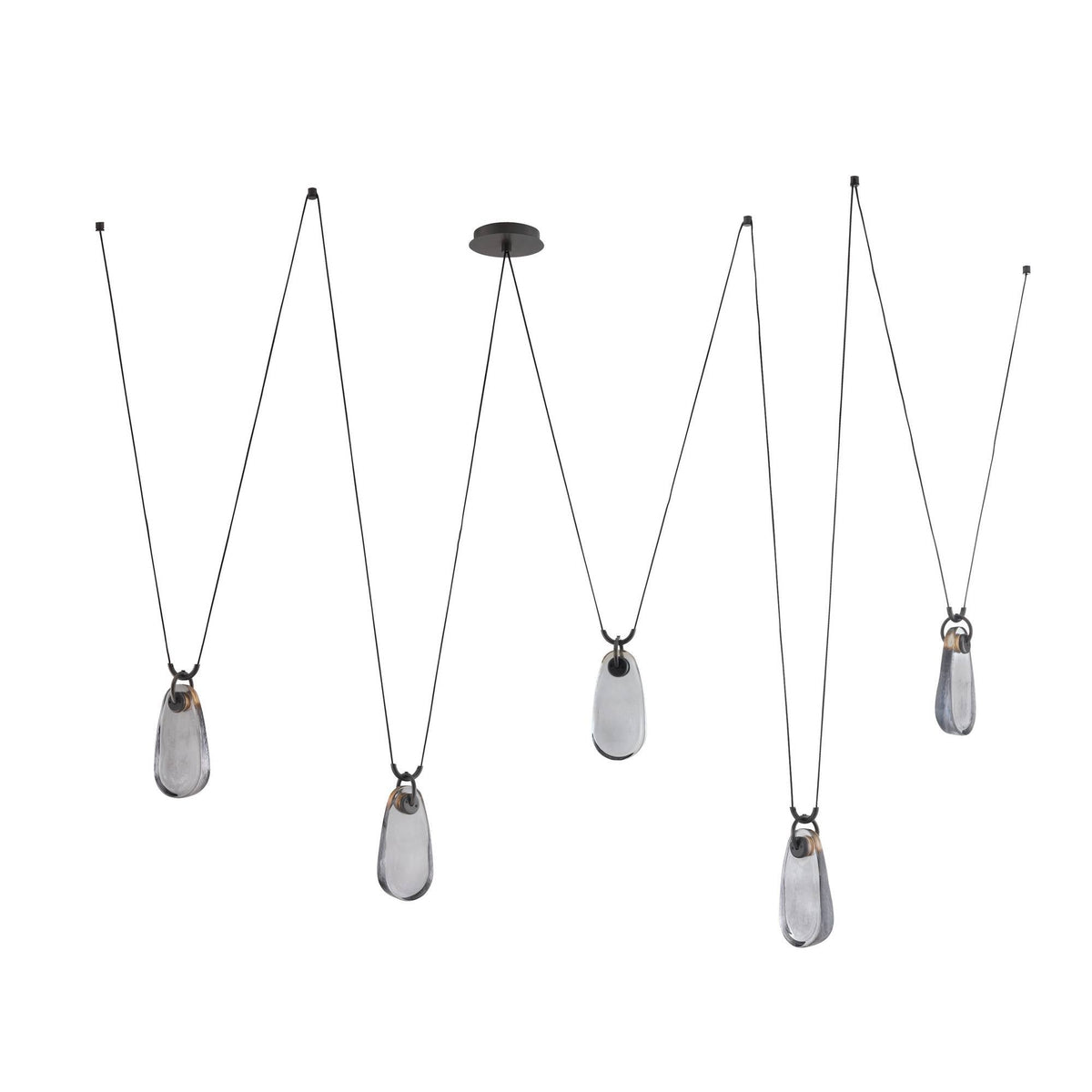 Sculptural Melt Chandelier – Gray — view 1