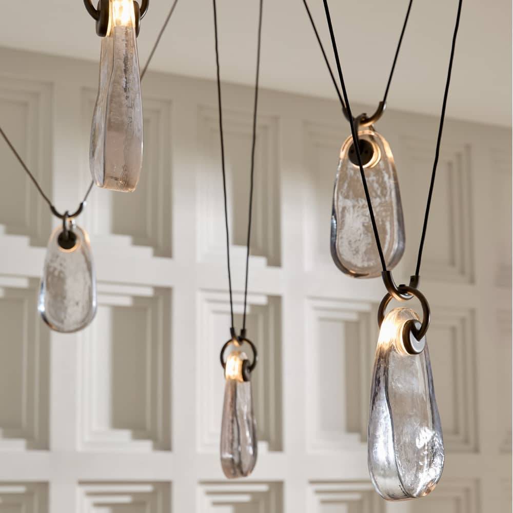 Sculptural Melt Chandelier – Gray — view 3