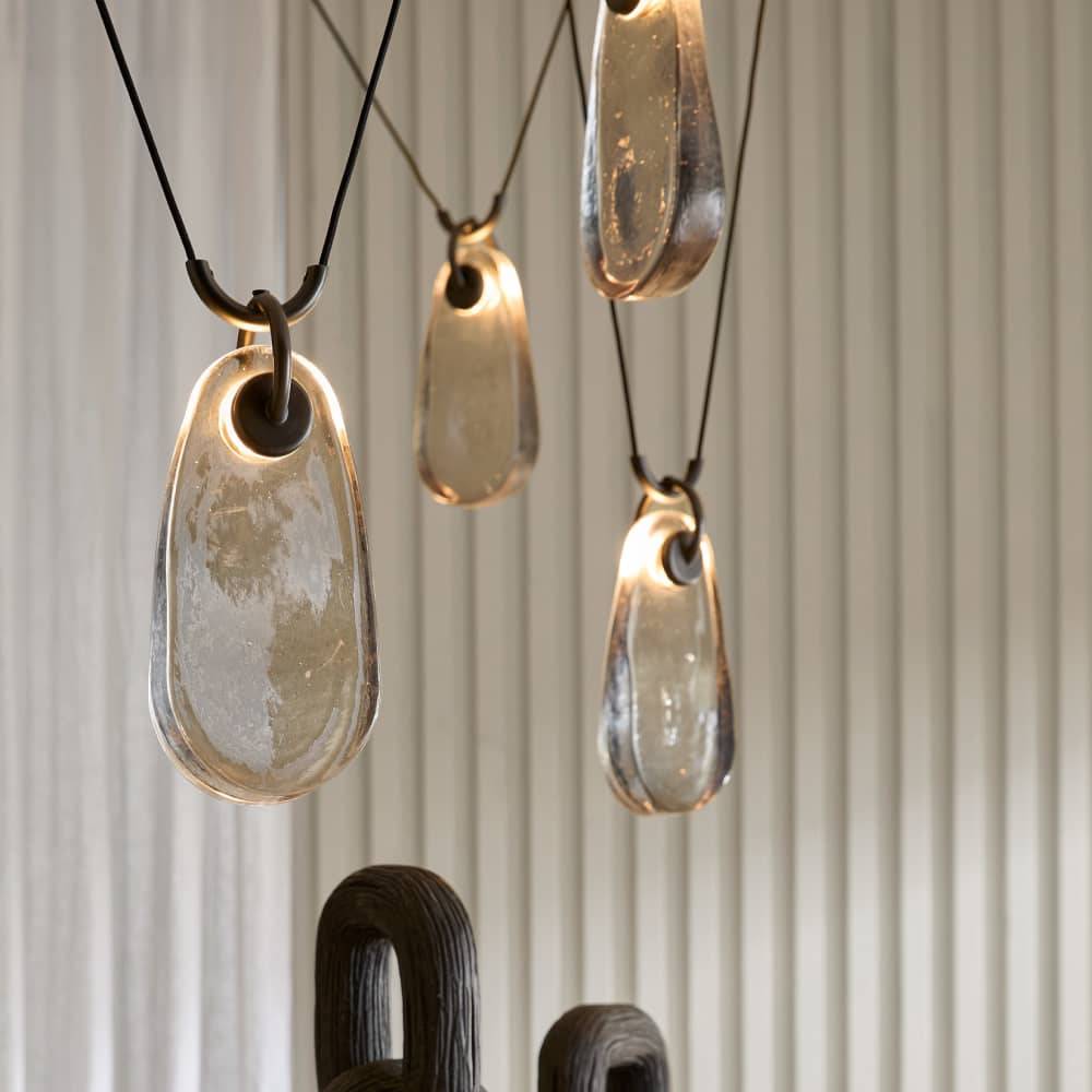 Sculptural Melt Chandelier – Gray — view 4