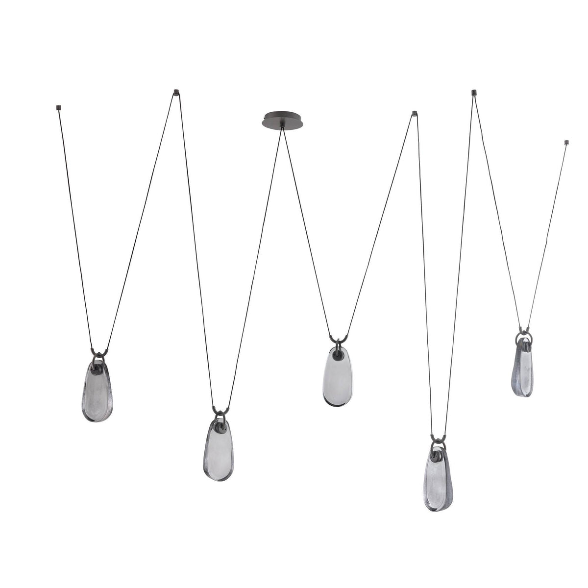 Sculptural Melt Chandelier – Gray — view 5