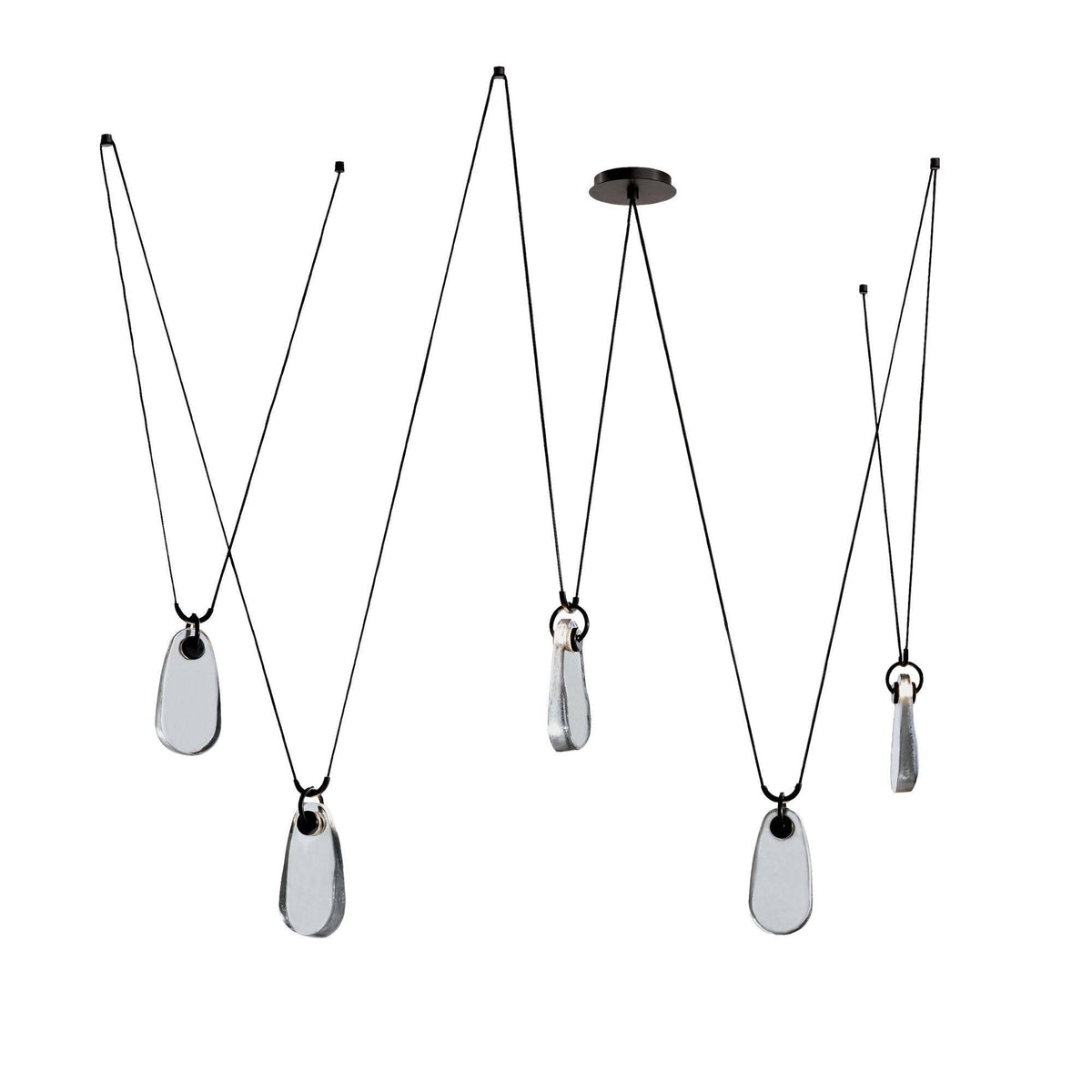 Sculptural Melt Chandelier – Gray — view 6