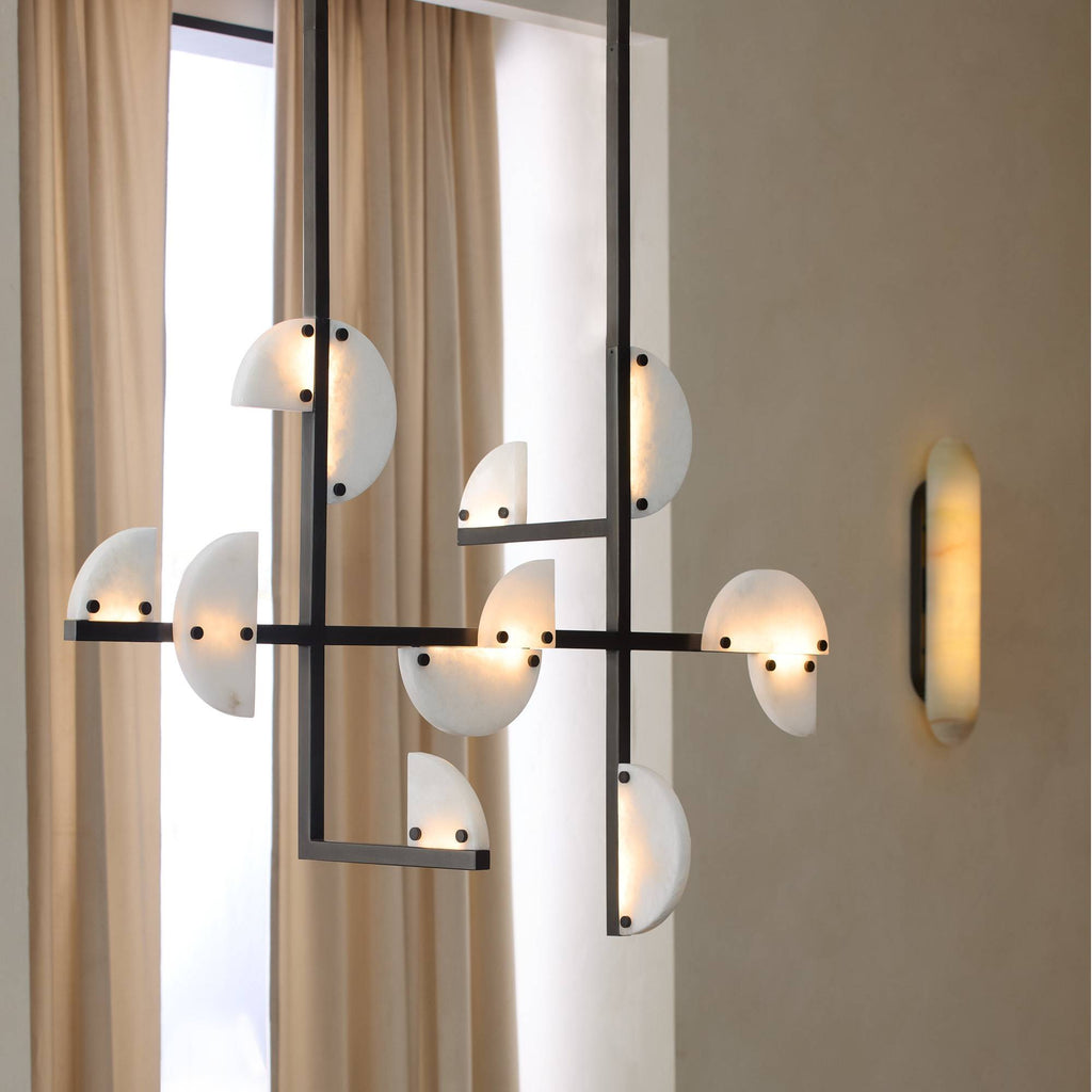 Signature Nova Alabaster Linear Chandelier — view 2