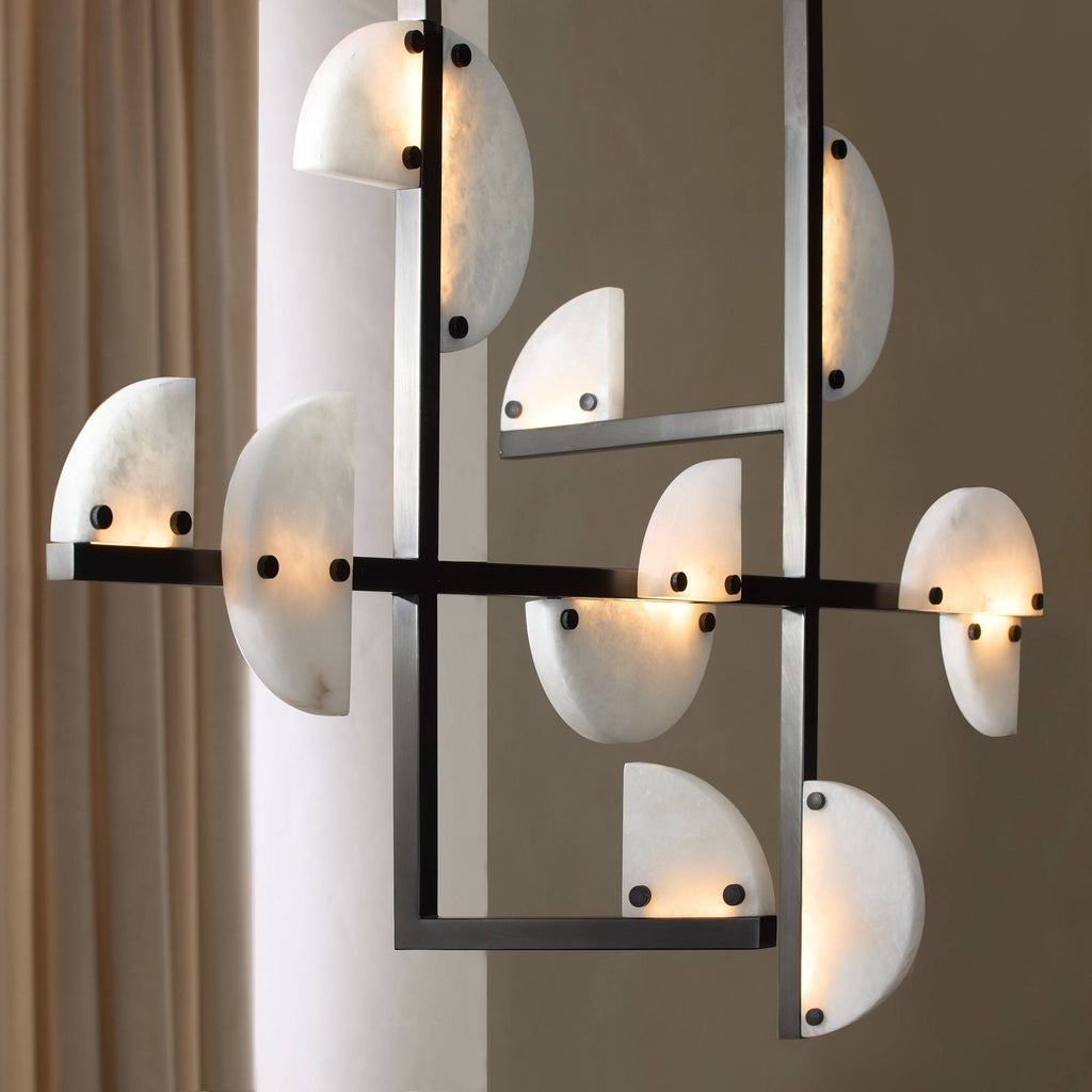 Signature Nova Alabaster Linear Chandelier — view 3