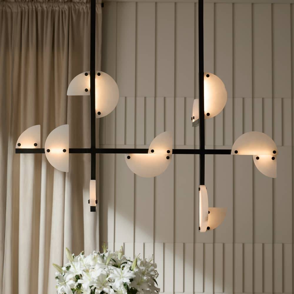 Signature Nova Alabaster Linear Chandelier — view 4