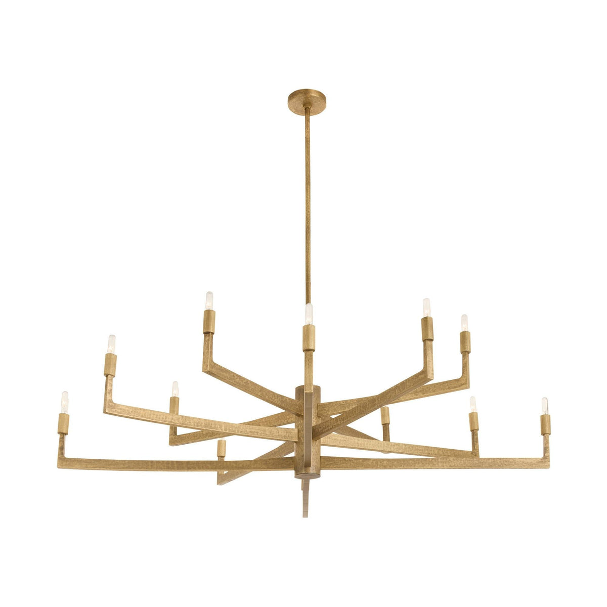 Sculptural Griff Large Chandelier – Gold — view 1