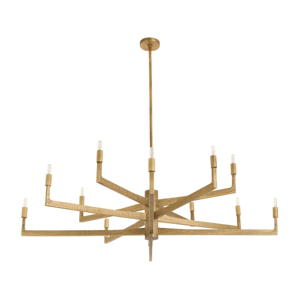 Sculptural Griff Large Chandelier – Gold — view 2