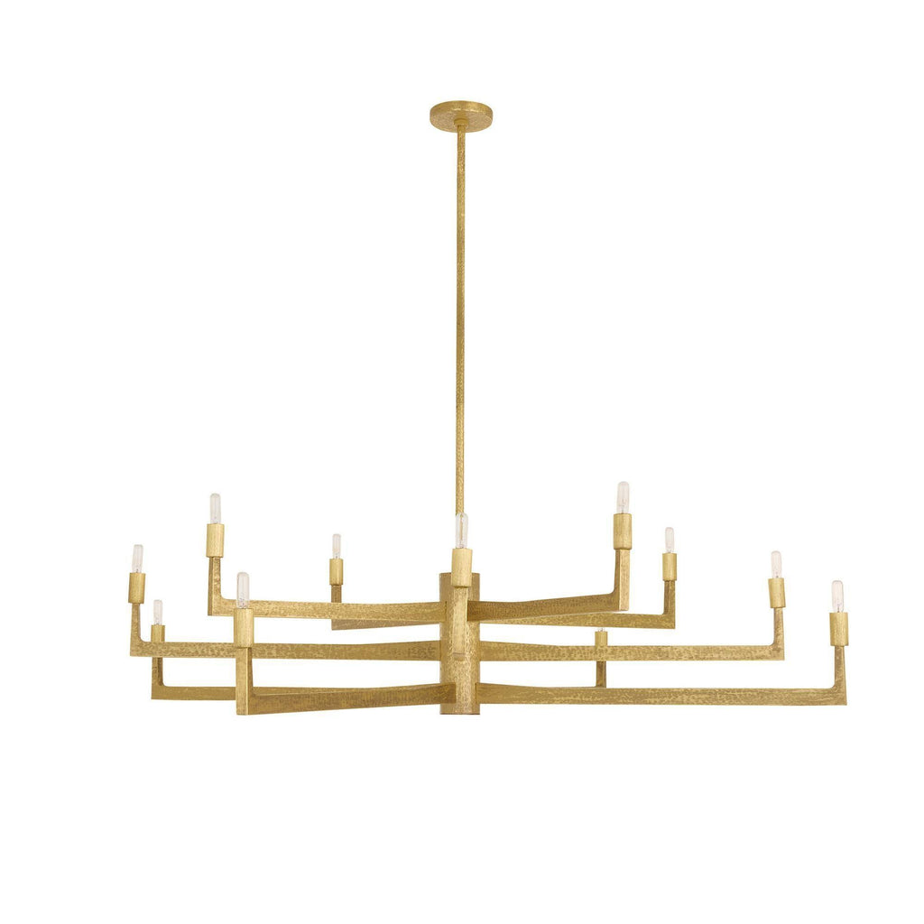 Sculptural Griff Large Chandelier – Gold — view 4