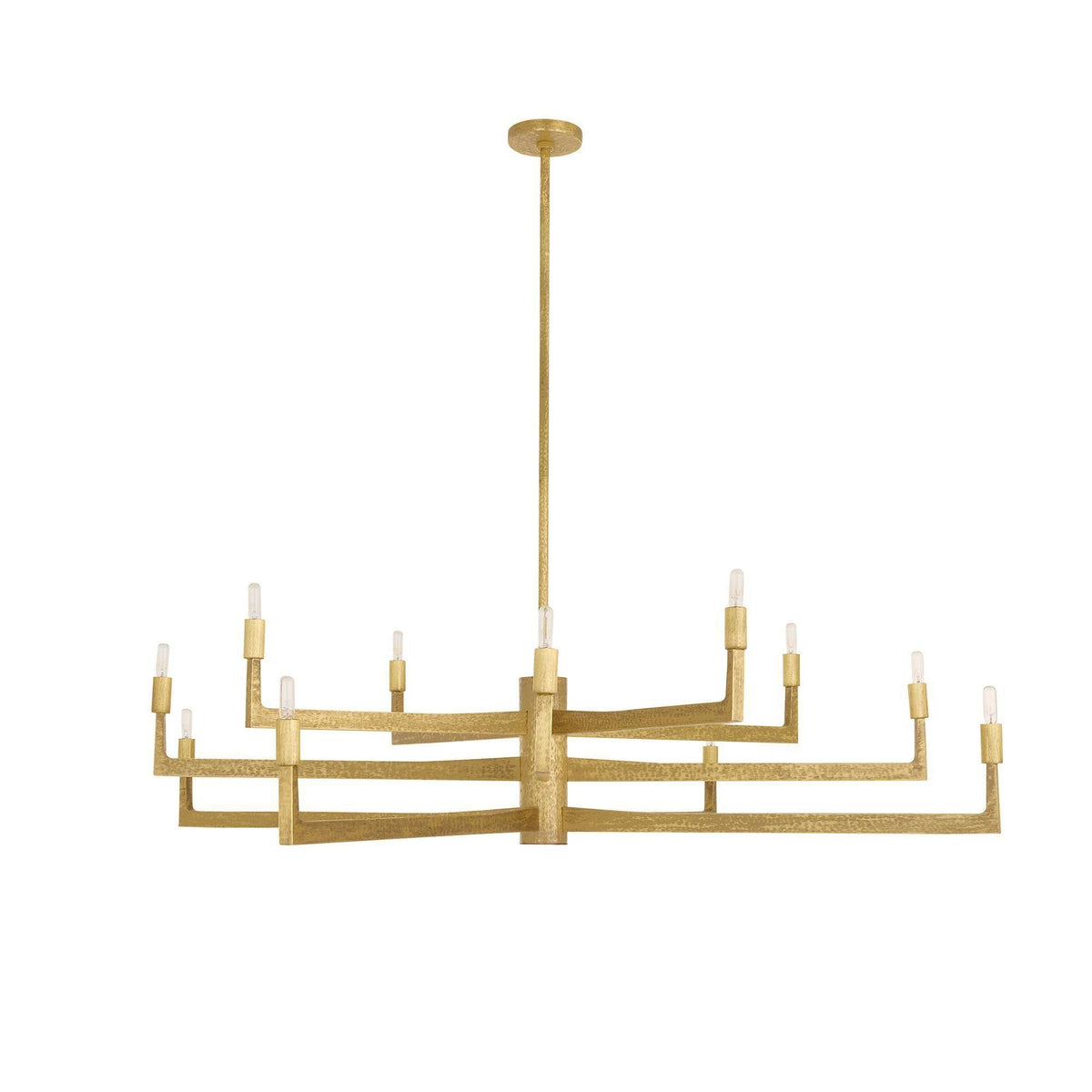 Sculptural Griff Large Chandelier – Gold — view 4