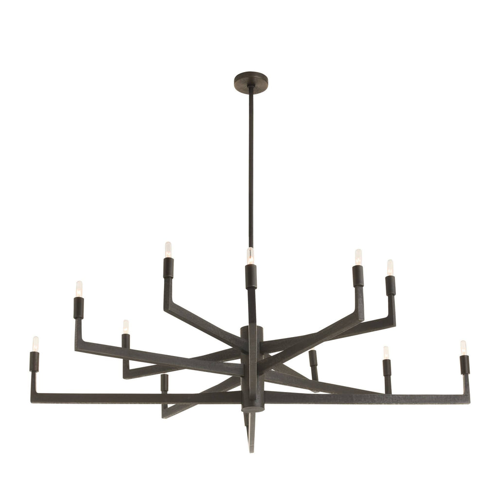 Sculptural Griff Large Chandelier – Black — view 1