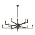 Sculptural Griff Large Chandelier – Black — view 1