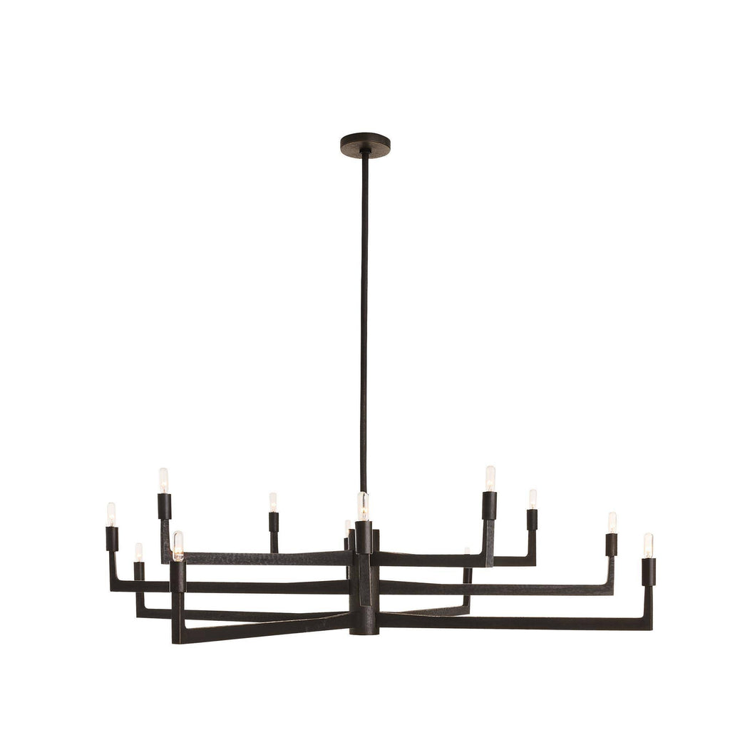 Sculptural Griff Large Chandelier – Black — view 5