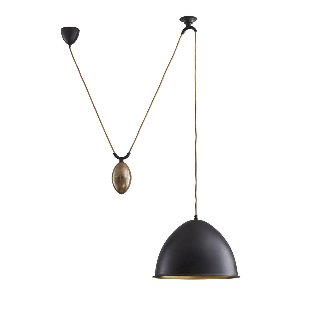 Artisan Egg Drop Pendant – Black — view 1