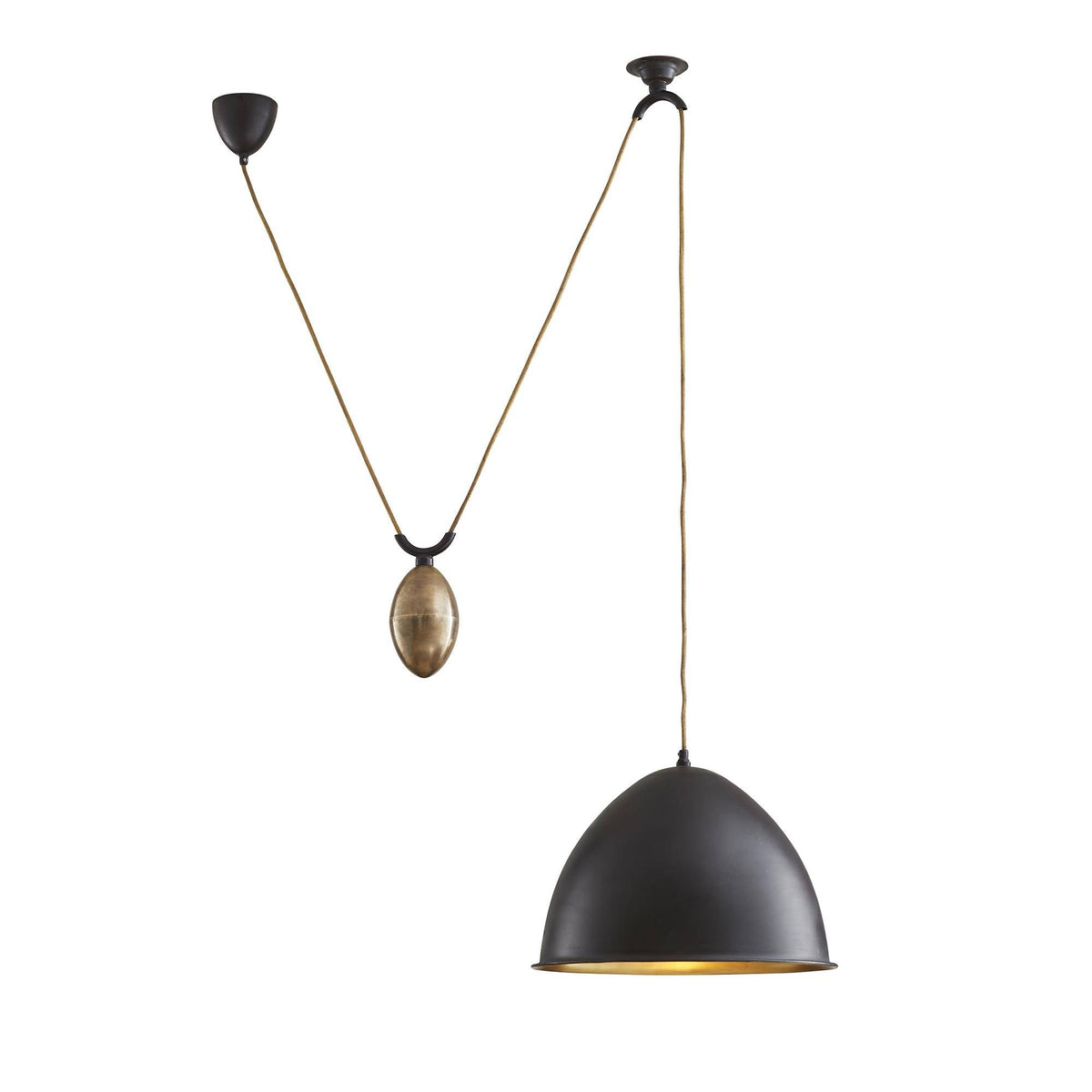 Artisan Egg Drop Pendant – Black — view 3