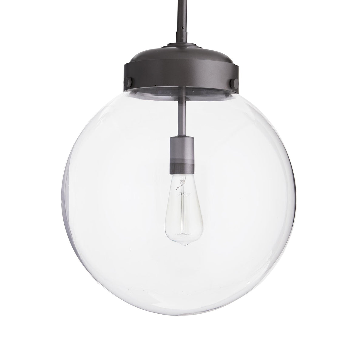 Sculptural Reeves Large Outdoor Pendant – Gray — view 1