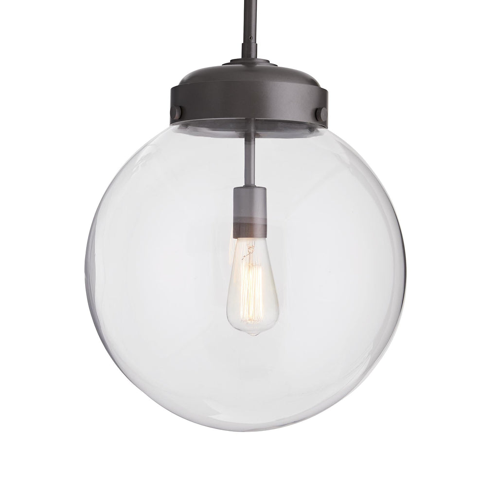Sculptural Reeves Large Outdoor Pendant – Gray — view 3