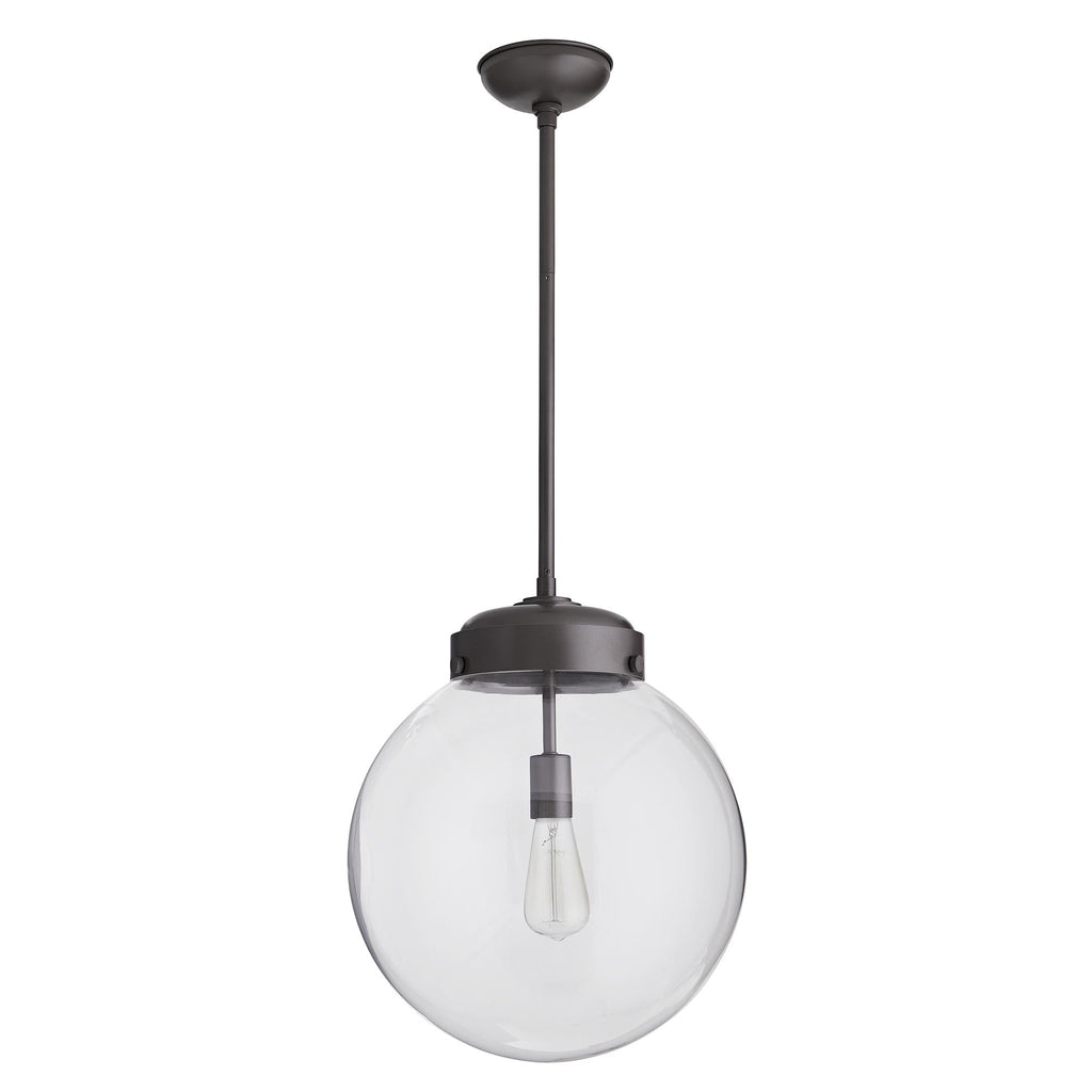 Sculptural Reeves Large Outdoor Pendant – Gray — view 4