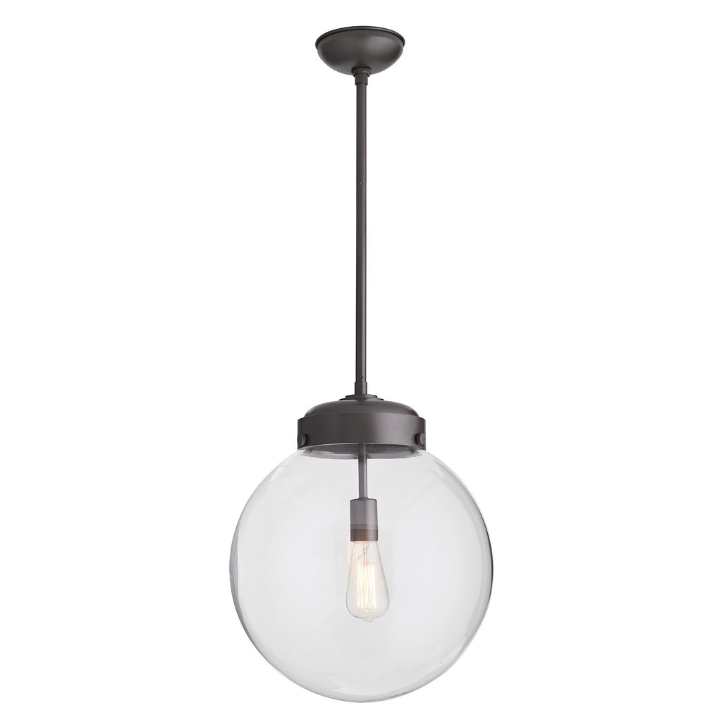 Sculptural Reeves Large Outdoor Pendant – Gray — view 5