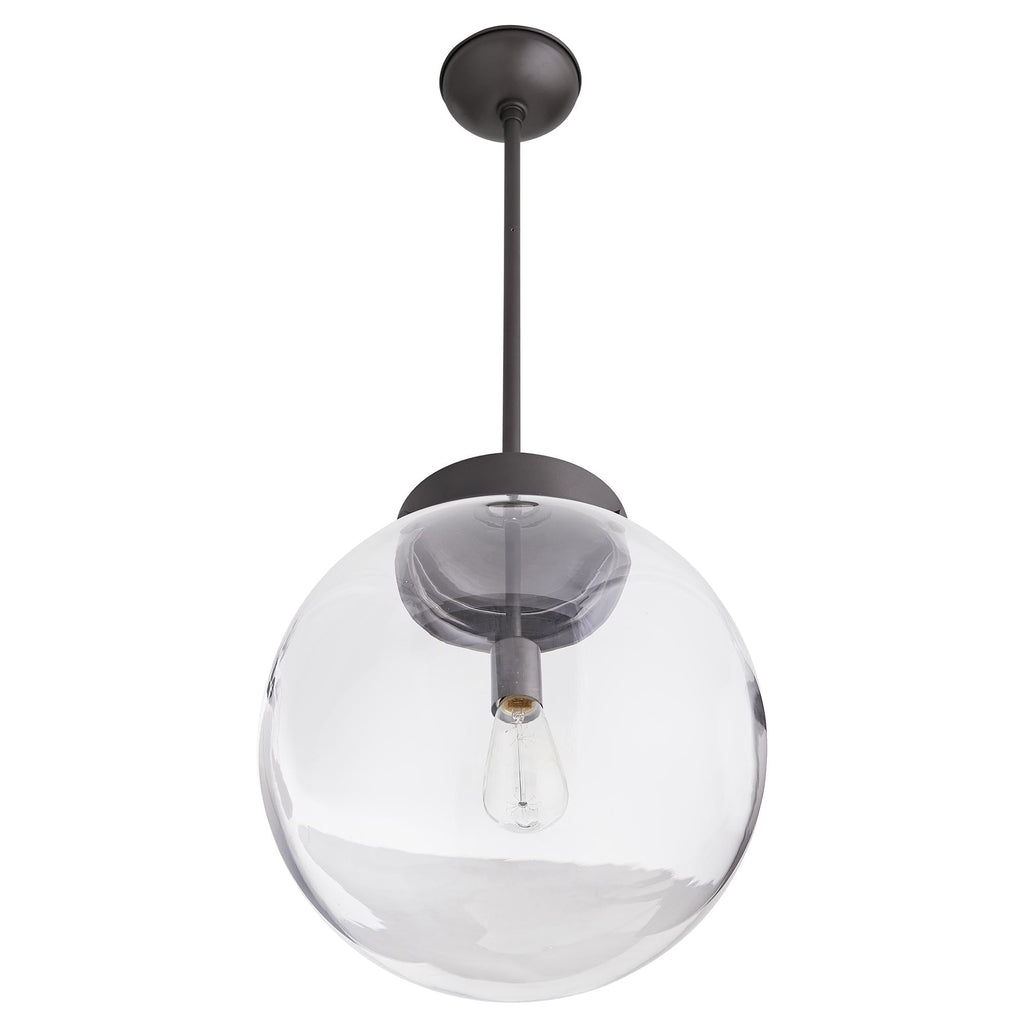 Sculptural Reeves Large Outdoor Pendant – Gray — view 6