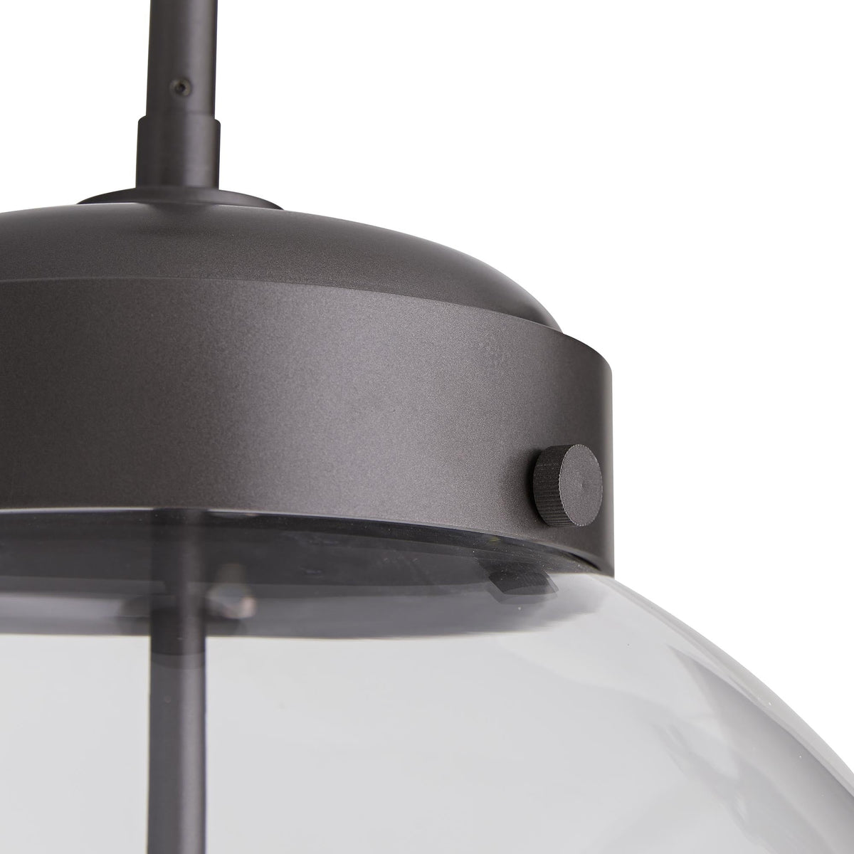Sculptural Reeves Large Outdoor Pendant – Gray — view 7