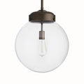 Sculptural Reeves Large Outdoor Pendant – Brown — view 1