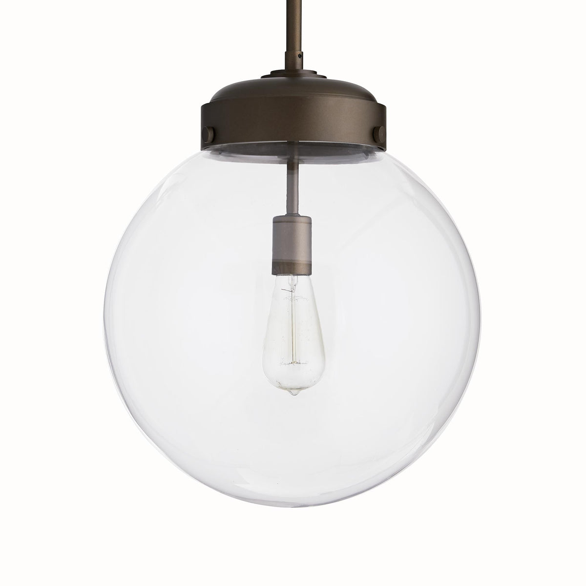 Sculptural Reeves Large Outdoor Pendant – Brown — view 1