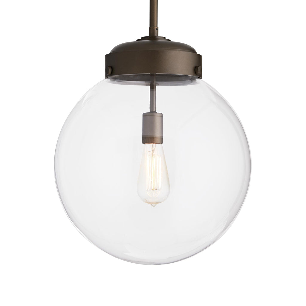 Sculptural Reeves Large Outdoor Pendant – Brown — view 2