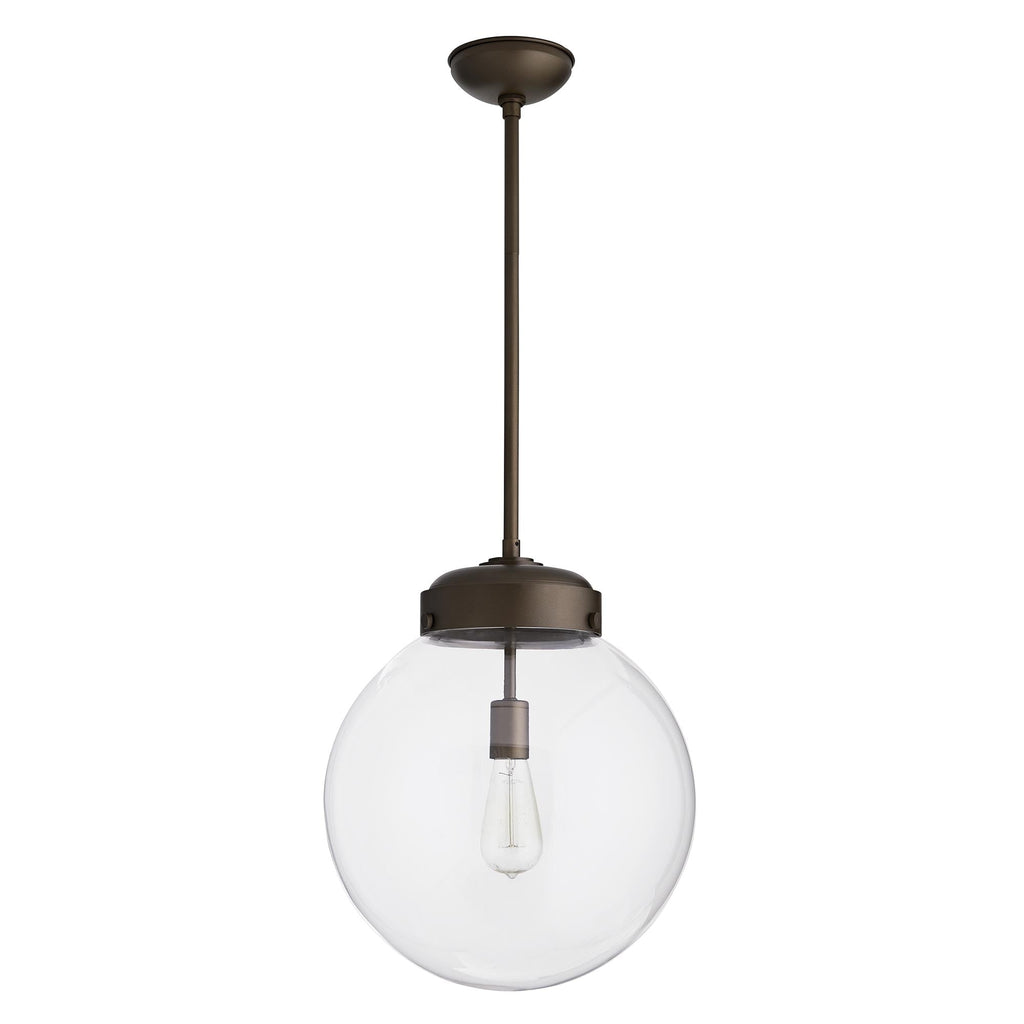 Sculptural Reeves Large Outdoor Pendant – Brown — view 3