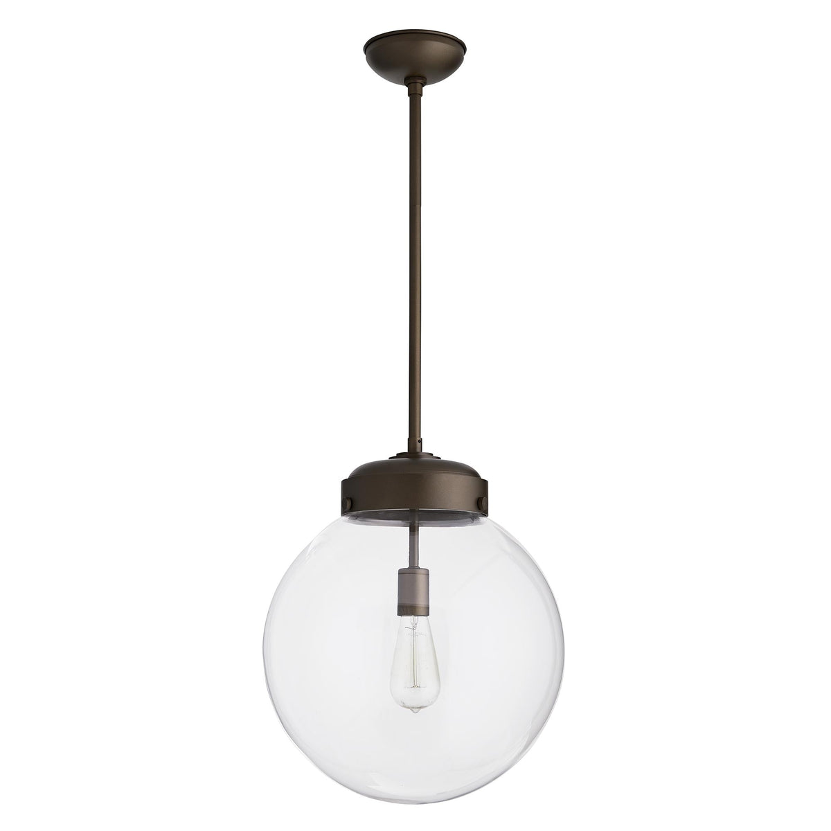Sculptural Reeves Large Outdoor Pendant – Brown — view 3