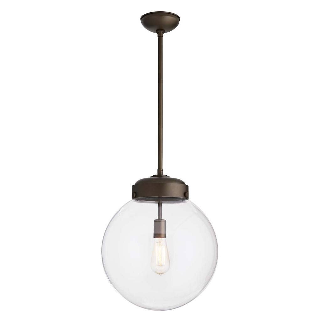Sculptural Reeves Large Outdoor Pendant – Brown — view 4