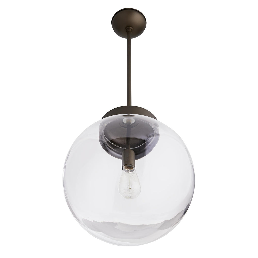 Sculptural Reeves Large Outdoor Pendant – Brown — view 5