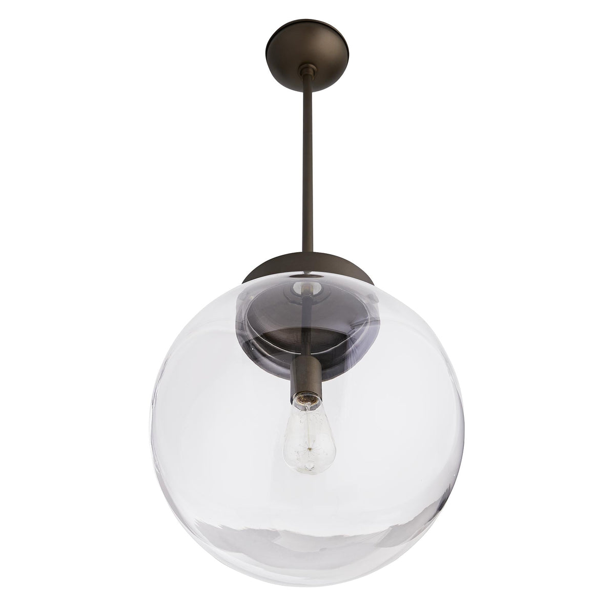Sculptural Reeves Large Outdoor Pendant – Brown — view 5