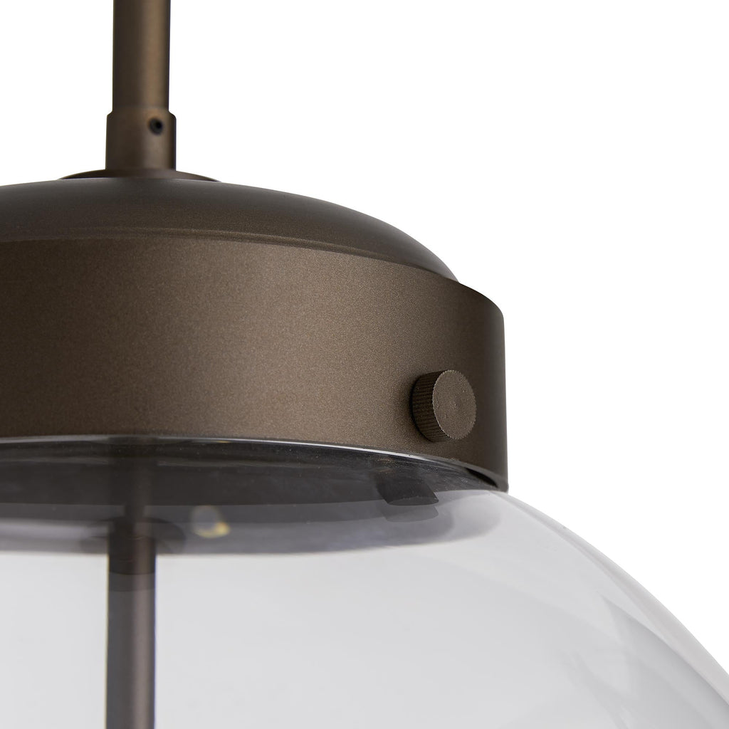 Sculptural Reeves Large Outdoor Pendant – Brown — view 6